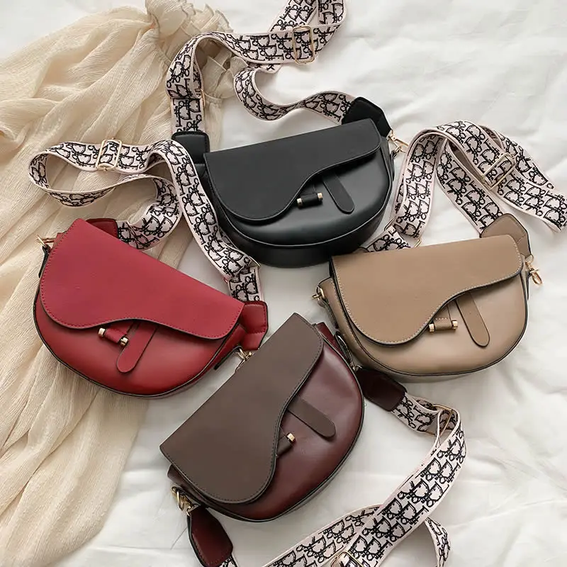 

Saddle Bags Crossbody Bag For Women Half Round Solid Nubuck Leather Luxury Handbag Woman Semicircle Bag Designer Shoulder Bag