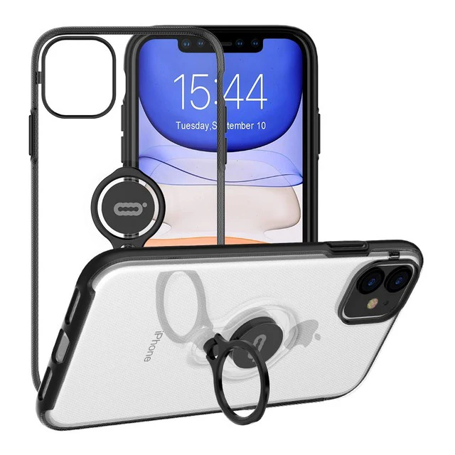 Transparent Iconflang для iPhone 11 Pro Max чехол Автомобильный держатель Подставка держатель с магнитным креплением Жесткий Чехол для ПК чехол для iPhone 11 Pro Funda Coque Capa - Цвет: Transparent