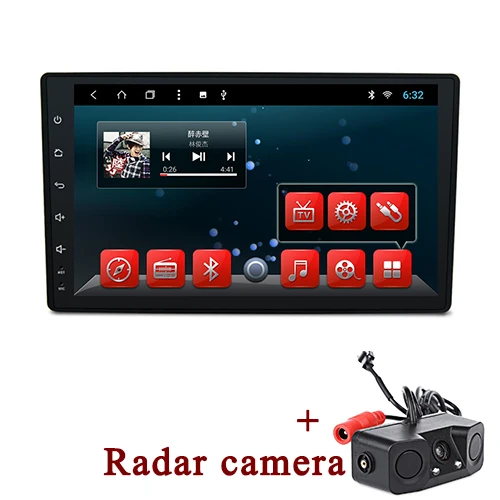 with Radar camera YAZH Android автомобильный мультимедийный головное устройство для Toyota Hilux gps навигация 2 ГБ 32 ГБ 1080*600 ips HD дисплей Авто Радио - Цвет: with Radar camera