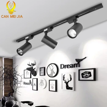 

LED Track Lights 220V COB Track Lamp Lighting Fixture 12W 20W 30W 40W Spotlights Lamps for Cloth shop Home Lighting