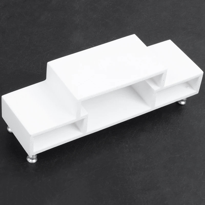 Кукольный домик миниатюра 1: 12 игрушечной мебели белый ТВ шкаф L11.9cm