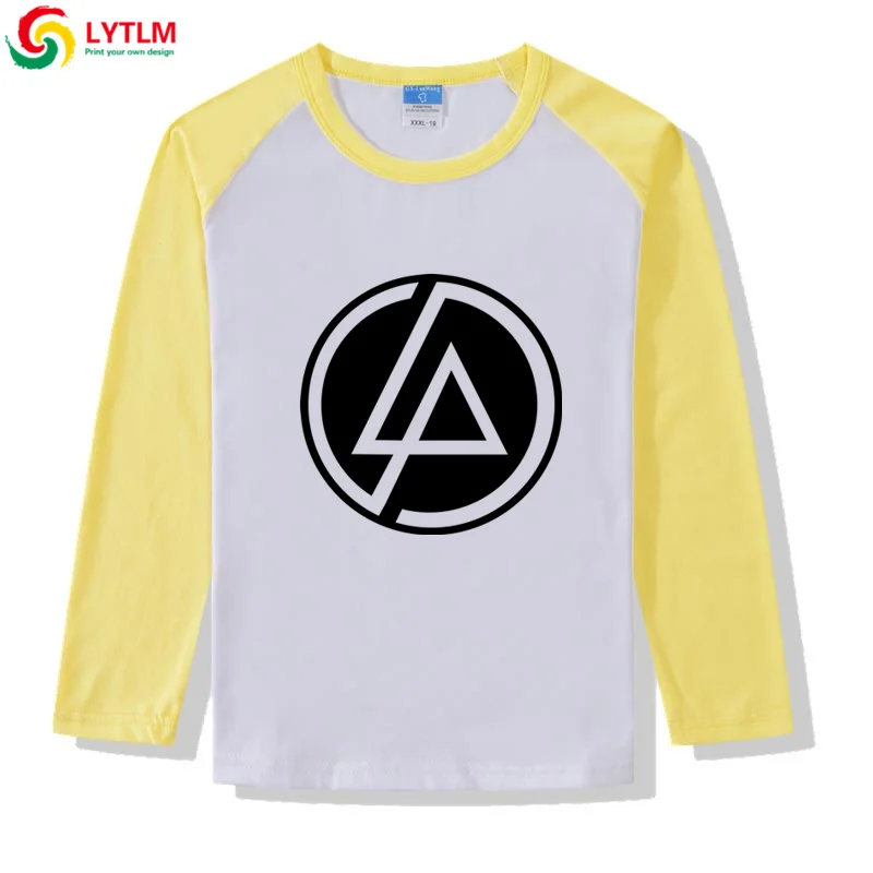 LYTLM Linkin Park футболка Garcon/детская одежда осенний детский пуловер с длинными рукавами Топы, зимняя одежда для маленьких девочек топ для маленьких девочек - Цвет: CXCJ LYCRA Maize