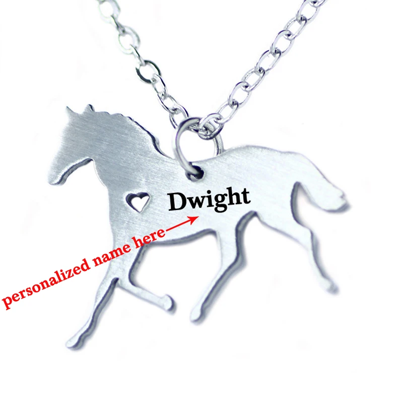 Fashion Personalized Name Horse Pendant 