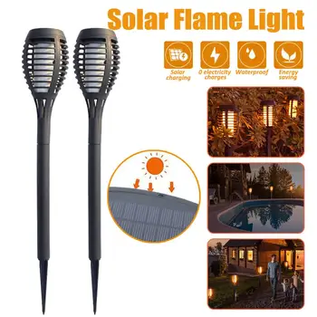 

10 LED Solar Flame Lights Outdoor IP65 Waterproof Led Solar Garden Light Flickering Flame Torches Lamp for Courtyard Garden Balc