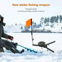 

50% HOT SALES!!! Ice Fishing Marker Triangular Bottom Bright Surface ABS Automatically Winter Flag Marker Rod Accessories for An