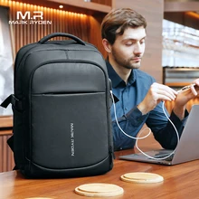 マークライデン 2020 男バックパック多機能防水 15.6 インチのラップトップ多層ポケットバッグ男 usb 充電学校のバックパック(China)