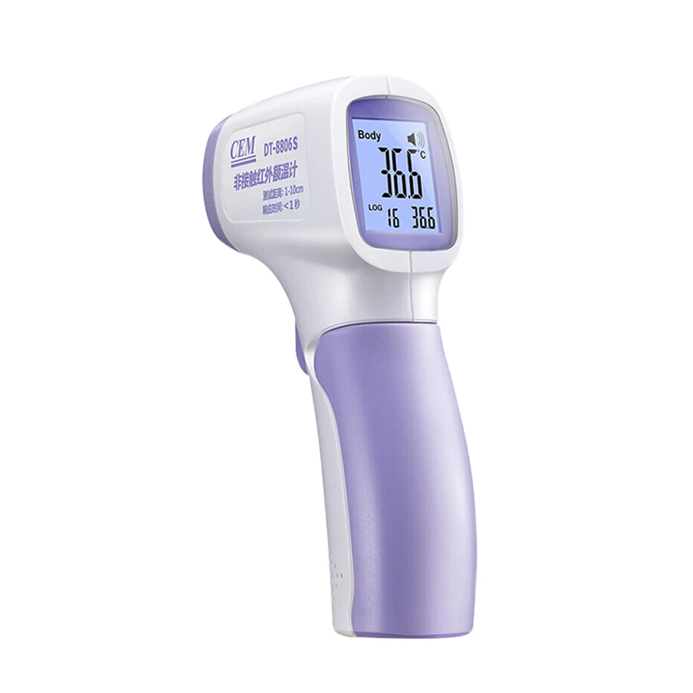 

Non Ear Forehead Handheld Portable Infrared Thermometer Battery Operated Electronic Object Temperature LED Backlight