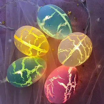 

2020 New LED Egg Light String Battery Powered Innovative Crack Pattern String Lamp For Easter Decoration