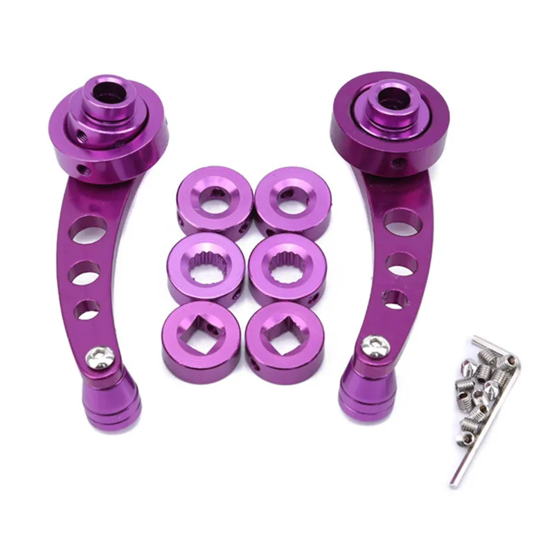 Алюминиевый сплав универсальная ручка окна автомобиля Winder Riser Замена Winder Crank Riser Kit Универсальный Fit - Название цвета: Фиолетовый