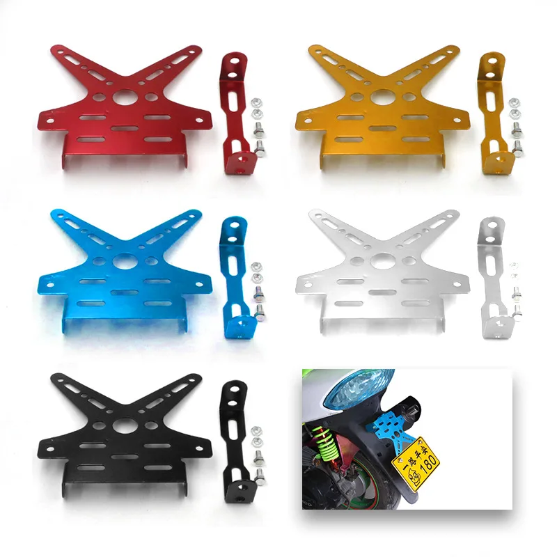 

Motorcycle license plate holder nummerbord frame suporte matricula moto support plaque porta targa moto 180° adjustable angle