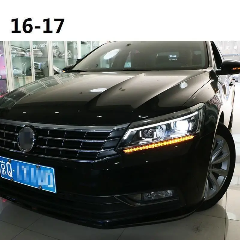 Автомобильные фары Luces Para авто DRL светодиодная лампа дневные ходовые огни Автомобильное освещение фары для Volkswagen Passat