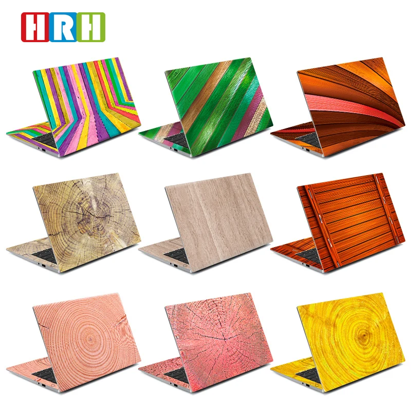 

HRH 2 in 1 Wood grain For 11/12/13/14/15/17 Sticker For HP/For Dell/For Macbook DIY Sticker Decal Laptop Skin Boay Palm Guard