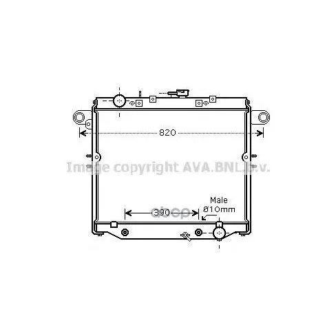 Радиатор Системы Охлаждения Toyota: Land Cruiser 100(_j10_) 4.2 Td(Hdj100_) 98- Ava арт. TO2378