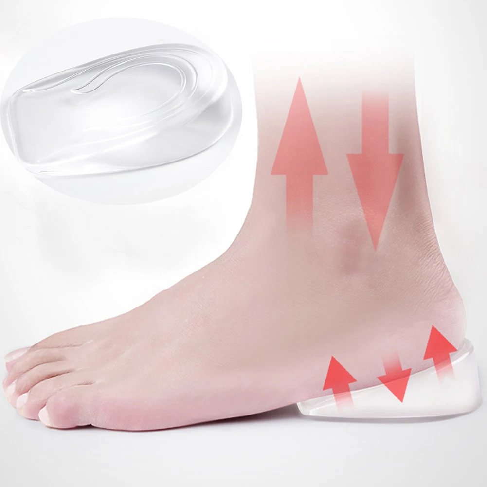 

1Pair Feet Cushion Gel Foot Heel Half Insole Shoe Pad Foot Care Tools Soft Silicone Increase Heel Support Pads Orthotic Insole