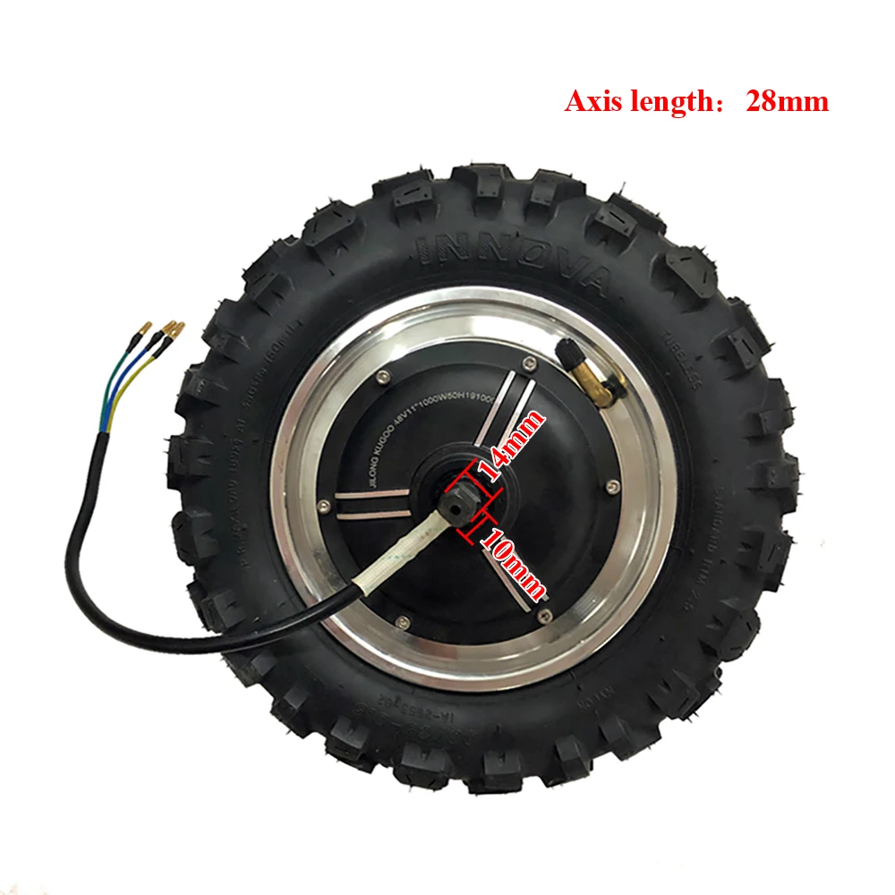 Top High Speed Tyres 11 inch Hub Motor Kit 48V1000W1500W Electric Motorcycle Engine BuggyGearless Motor 60km/h Electric Kit Fat Tyre 6