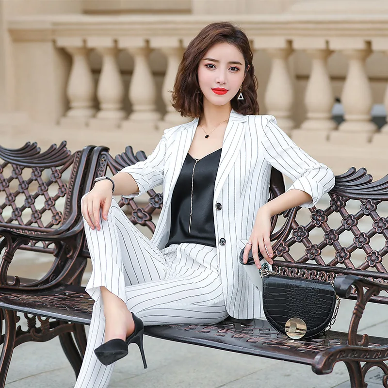 

2019 Spring And Summer New Style Korean-style Three-quarter-length Sleeve Online Celebrity CHIC Small Suit Coat Women's Thin Cot