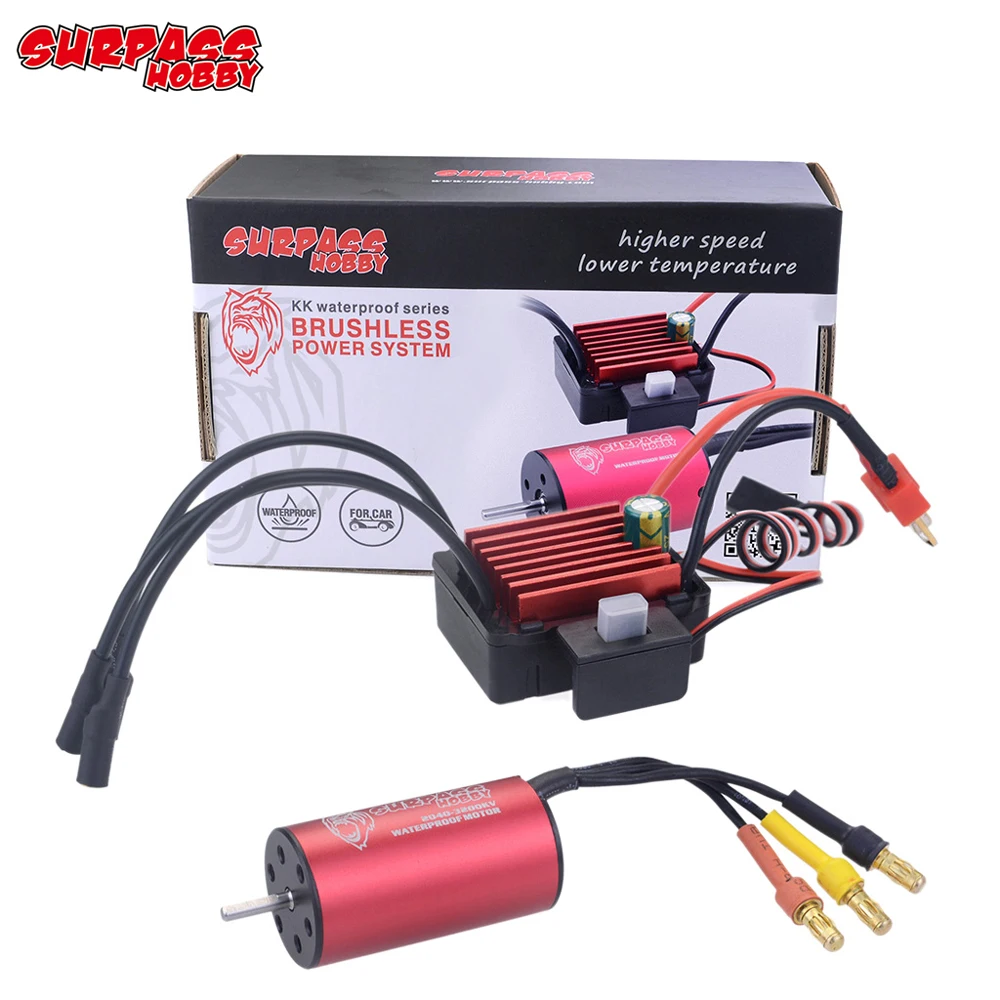 Водонепроницаемый бесщеточный мотор 2040 2280KV 3200KV 3900KV 4480KV с 35A ESC для Traxxas HSP Тамия