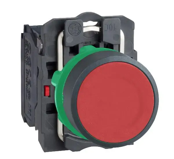 XB5AA42 XB5AA42C = ZB5AZ102C + ZB5AA4C Push button, plastic, flush, red, &Oslash;22, spring return, unmarked, 1 NC