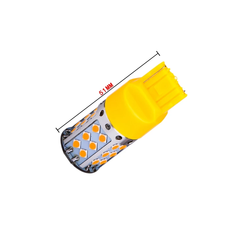 7440 W21W Ba15S светодиодные лампы 3030 42Smd декодирования постоянный ток тормозной светильник автомобилей сигнала поворота светильник Canbus Led светильник Янтарный светильник 12V