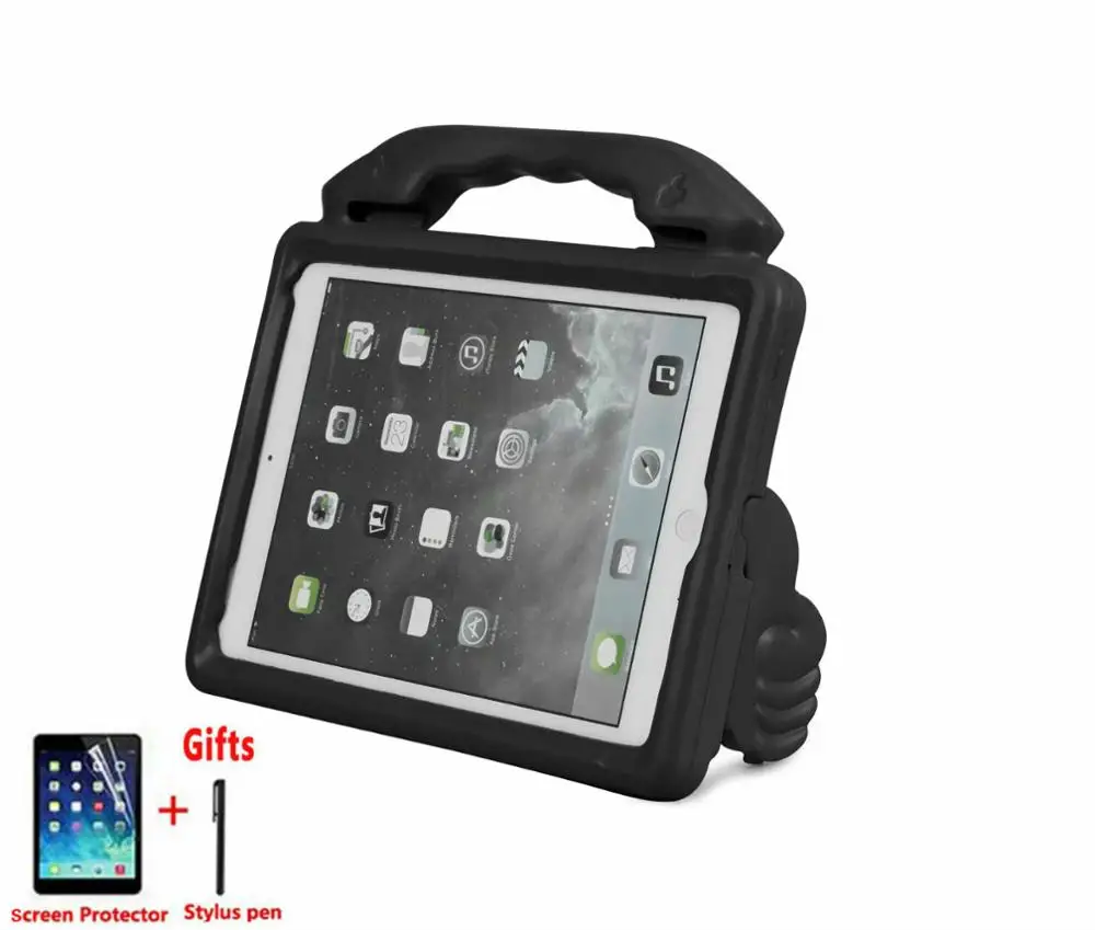 

Thumb Style Kids Friendly Cover For iPad 9.7 2018 2017 Case Model A1893 A1954 A1822 A1823 Tablet EVA Foam shockproof cover+Film