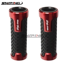 22 мм 7/8 ''CNC алюминиевые резиновые рукоятки для мотоциклов ручки руля для Kawasaki NINJA 300 250R 400