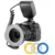 RF-550D 48pcs Macro LED Ring Flash Bundle with 8 Adapter Ring for Canon Nikon Pentax Olympus Panasonic DSLR Camera Flash