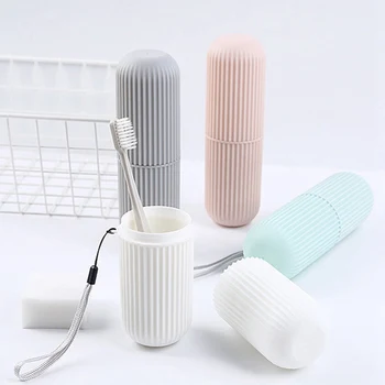 

Creative New Outdoor Travel Toothbrush Cover Case Holder Portable Washing Cup Bathroom Tumblers Toothbrush Cup Tube Storage Box