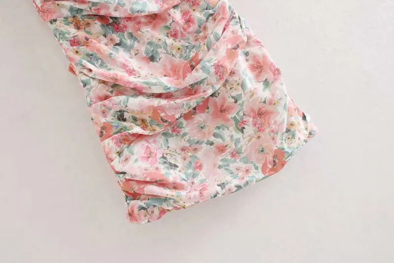 CC48-9319 асимметричные платья с европейской и американской модной цветочной печатью