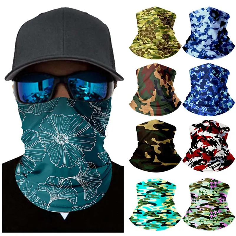 3D Camouflage Solid Bandana Neck Gaiter Headband Cycling Fishing Balaclava Mask Scarf Multifunctional Outdoor Headwear