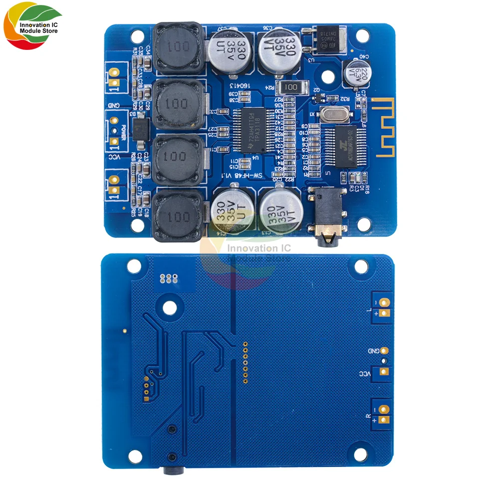 TPA3118 2x30W 8-26V DC stereo Bluetooth digital power amplifier board model audio receiver | Электронные компоненты и