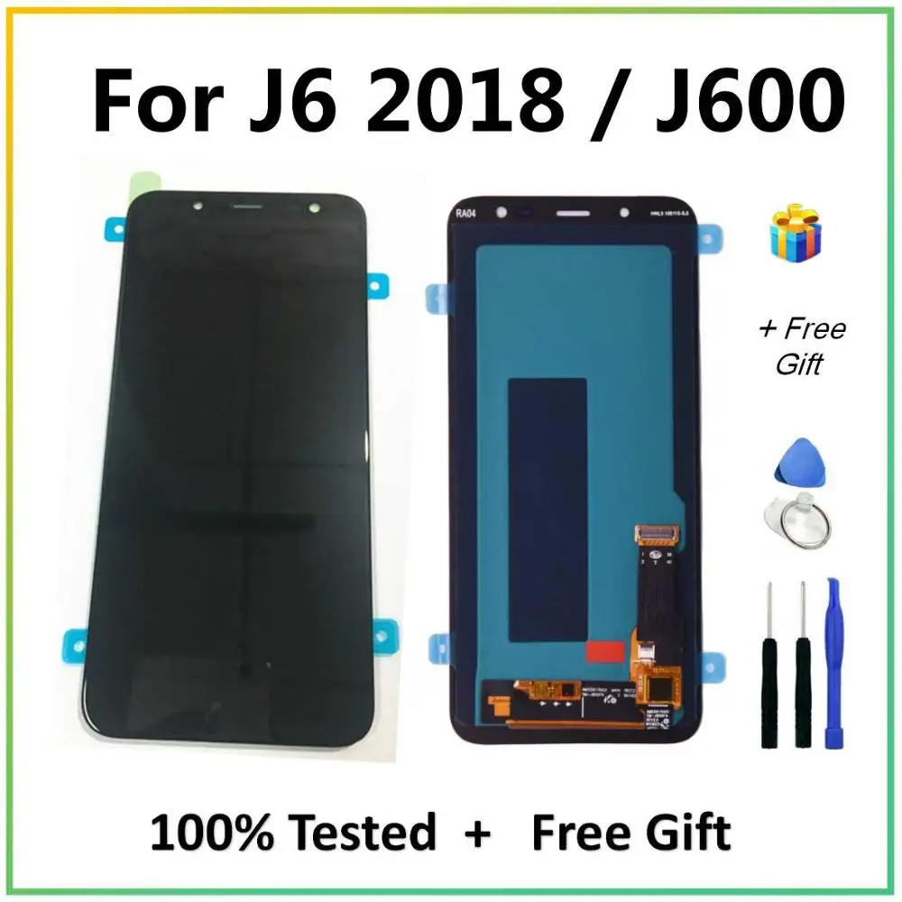 Супер AMOLED LCD для Samsung J6 2018 ЖК-дисплей сенсорный экран дигитайзер сборка Galaxy J600 J600F |