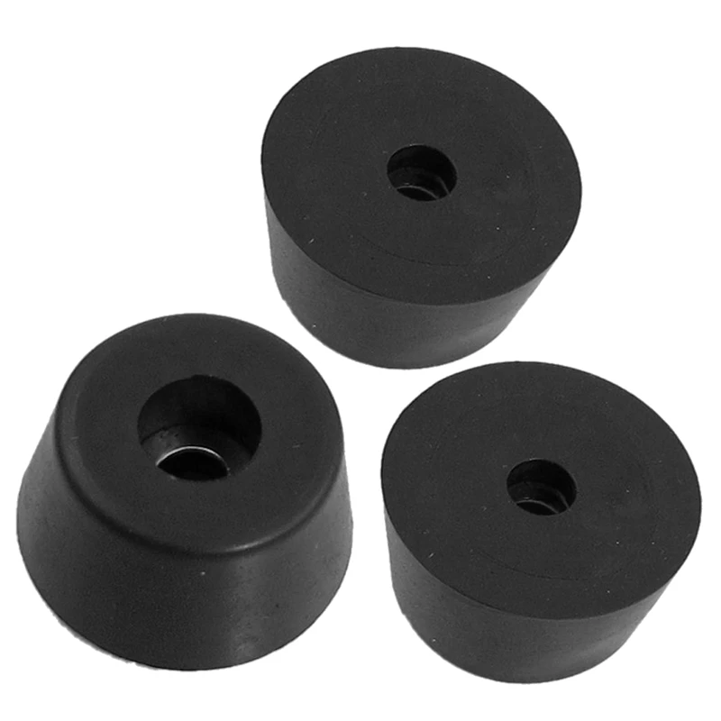 

3x Taper Shape Furniture Table Chair Paw Tips Plugs for Paws Foot Cushions 25x21x13mm Black