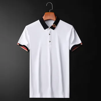 

High New 2020 Men collar Embroidered Bead Bee Striped Fashion Polo Shirts Shirt Hip Hop Skateboard Cotton Polos Top Tee #N285