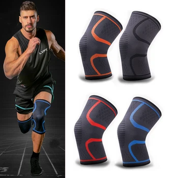 

Sports Kneepad Men Pressurized Elastic Knee Pads Support Fitness Gear Basketball Volleyball Knee Brace Protector 1 Piece