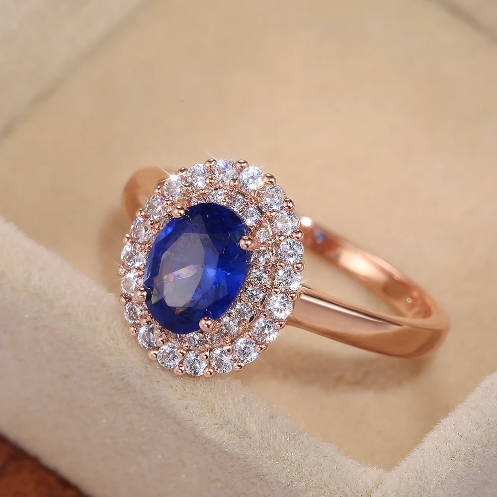 Waliicorners Deep Blue Stone Women Wedding Bridal Rings Rose gold Color Gorgeous 8 Hdd09d2c8ca8d41b28a531e11ed5636163