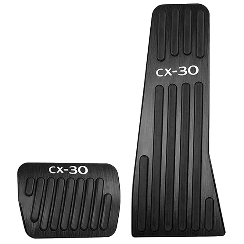 2 Pcs Aluminum Alloy Brake and Gas Accelerator Pedal Pad Cover for Mazda CX-30 CX30 2019 2020 Foot Pads Kit | Автомобили и