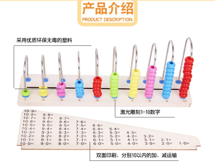 Детский сад для молодых студентов, расчетная рама для детей, раннее образование, обучающая Когнитивная игрушка, деревянная математика
