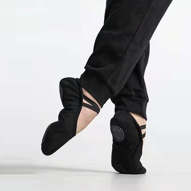 White Black Camel Canvas Soft Sole Professional Ballet Dance Shoes Boy