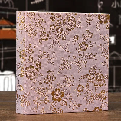 6 дюймов альбом Большой Ёмкость кожаный фотоальбом DIY память для маленьких друзей Семья цветочный альбом