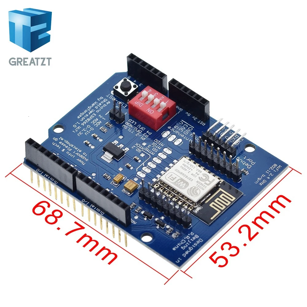 GREATZT ESP8266 ESP-12E UART wifi беспроводной Щит макетная плата для Arduino UNO R3 схемы модули плат один