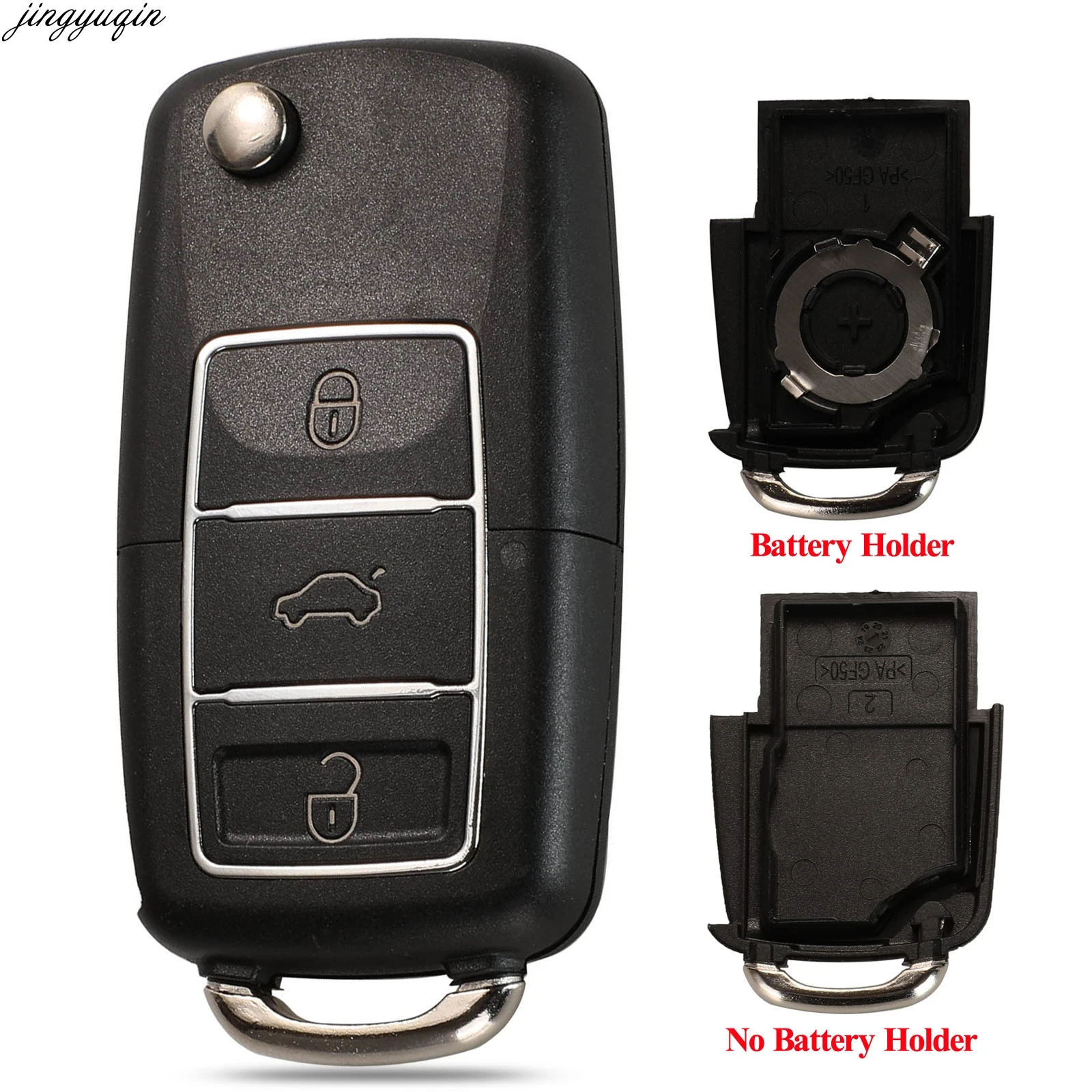 Флип-чехол Jingyuqin для Vw Jetta Golf Passat B5 B6 Beetle Polo Bora Caddy MK5 Skoda 3BTN держатель аккумулятора |