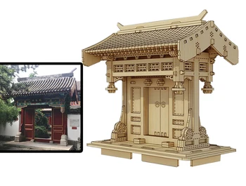 

DIY Wooden Traditional Chinese Architecture festoon gate ｜ Tenon-and-mortise structure model ｜ Assembly without screws and glue