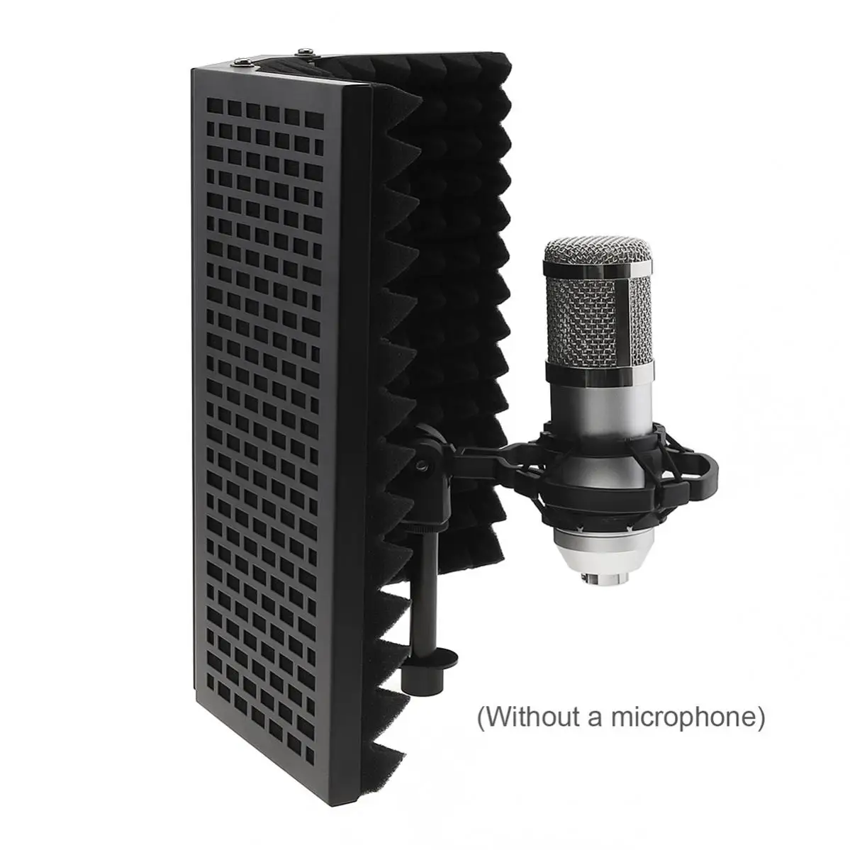 Protetor para Isolamento de Microfone de Metal Tela de Vento Absorvente de Alta Densidade para Gravação 8 e 5 Painéis Dobrável Rosqueado Espuma 3 - 8 - Image 4