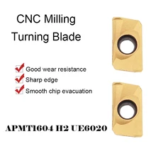 

10PCS APMT1604 H2 UE6020 Carbide Inserts Turning Tool APMT 1604 Blade Milling Cutter Cutting Tool CNC Metal Lathe Accessories