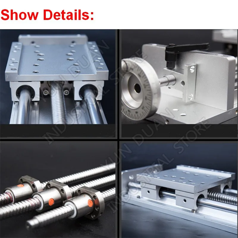 Manual Sliding Table 400MM Stroke 16" Heavy Load Precision Slide Linear Stage SFU1605 C7 Ball Screw SBR Guide Platform