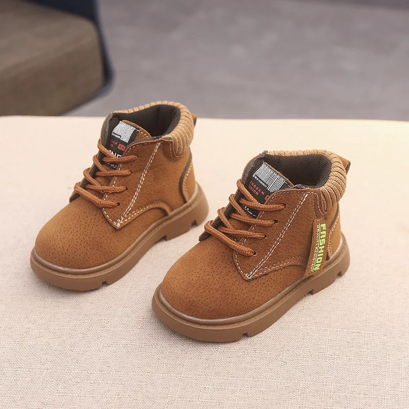 

Children Autumn Winter Fashion Boots Kids Baby Boys Solid Ankle Martin Boots Sport Short Boot Casual Waterproof Shoes