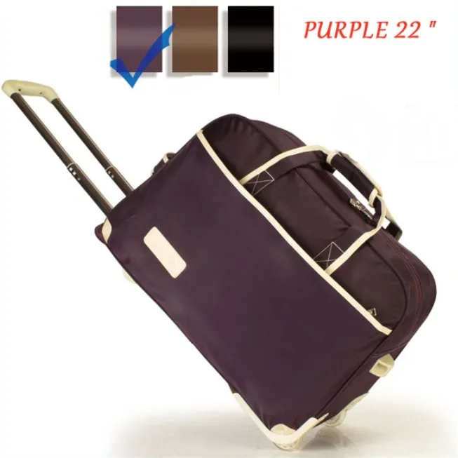 Женская дорожная сумка на чемодан на колесах SuitcaseTrolley высококачественный чемодан для багажа на колесиках Женский Повседневный утолщенный Складной футляр - Цвет: Фиолетовый