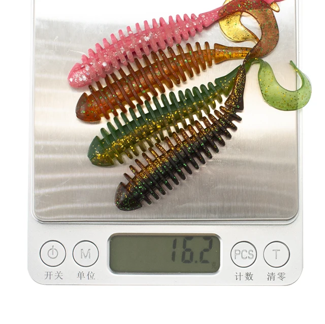 Big Rock Soft Lures Baits Pulse Worm Grubs 3 inches 4g 10cm Jig Head Texas Fishing  Bait Spin Trout Soft Fishing Lures