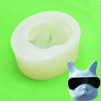 

Bulldog Big Glasses Dog Silicone Mold Cutter Tools Cake Cream Cookies Plunger Fondant Decorating Festival Supplies