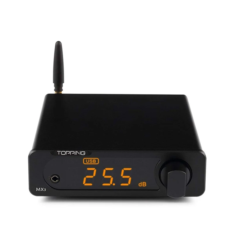 Черный Топ MX3 PCM5102A 24 бит/192 кГц NFC встроенный bluetooth-приемник ЦАП усилитель для наушников - Цвет: Черный